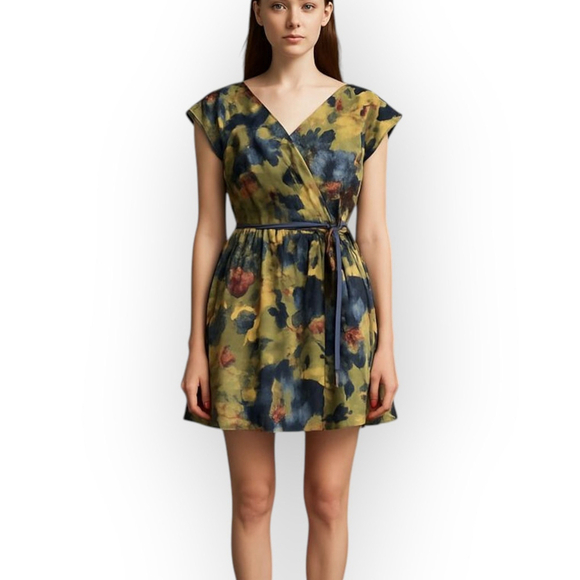 RACHEL Rachel Roy Dresses & Skirts - Rachel Roy Floral Cross Front Mini Dress XS
